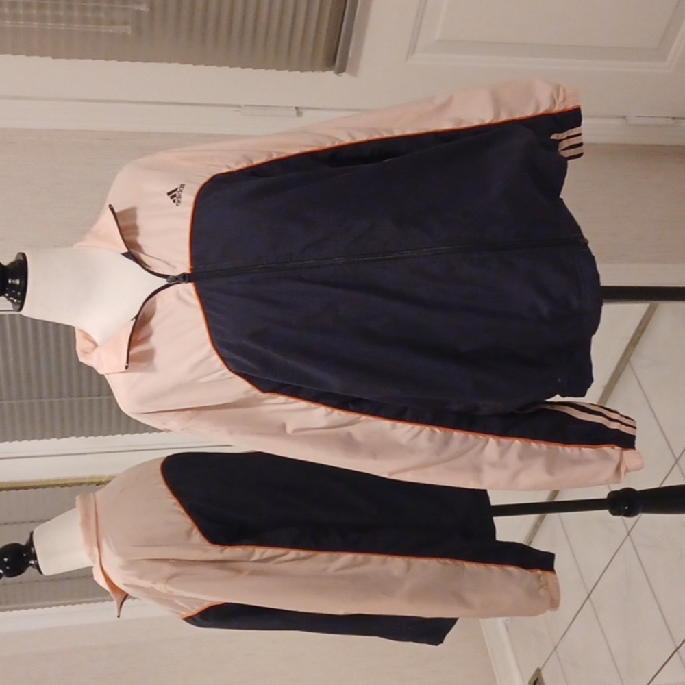 4/$40 Pink & Black Lined Windbreaker Jacket - Size XL